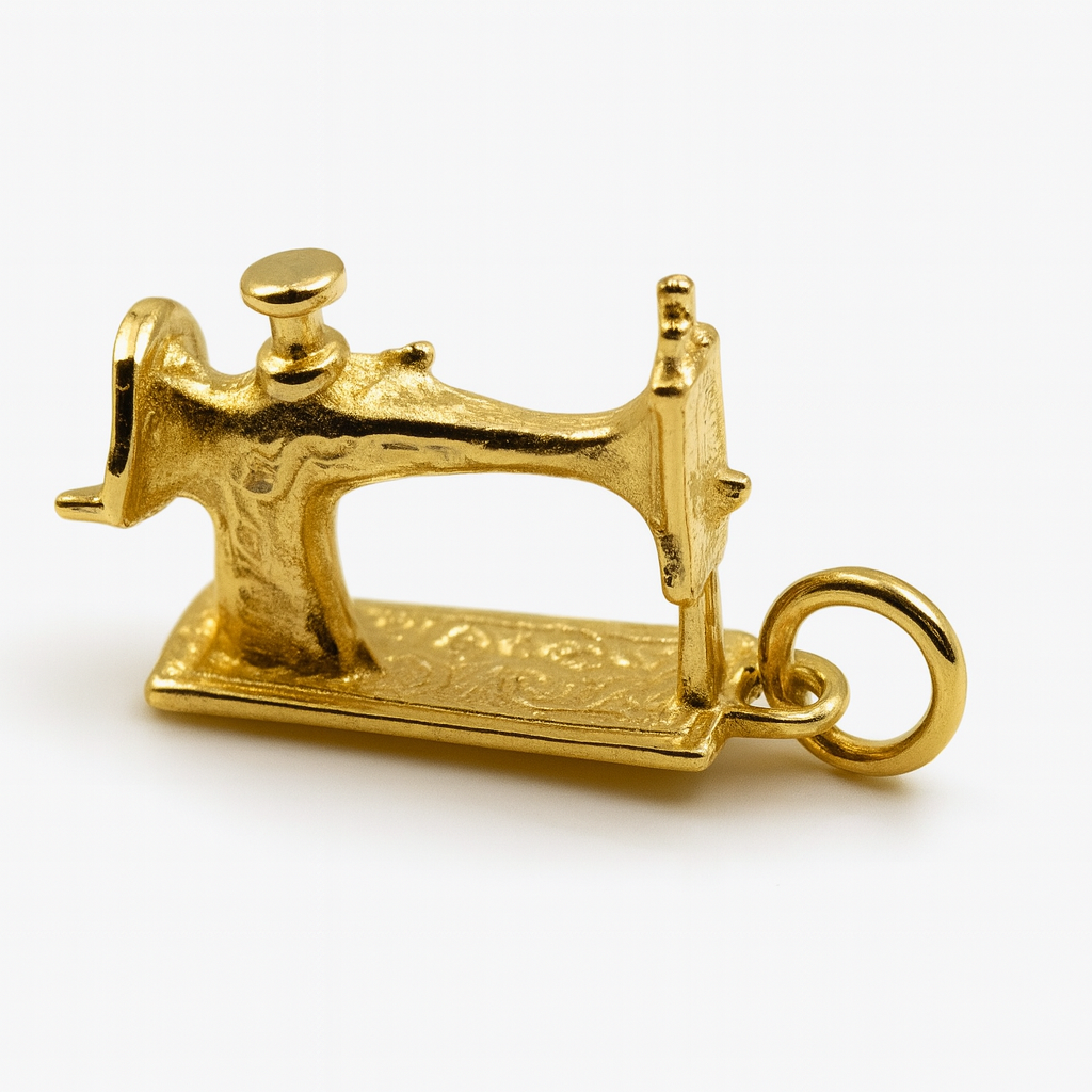 Kaedesigns 9ct Yellow, Rose or White Gold Sewing Machine Charm Pendant