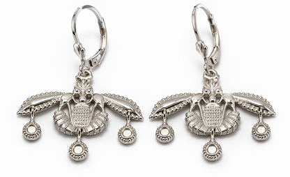 Genuine 9ct 9k 375 Yellow, Rose or White Gold Ancient Minoan Greek Crete Malia Bees Earrings with Hooks