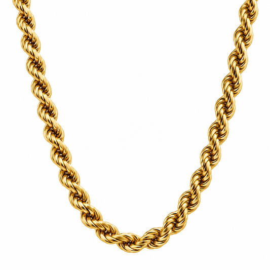 Genuine 14ct 14k Yellow Gold Rope 80cm Rope Chain Necklace 20 grams