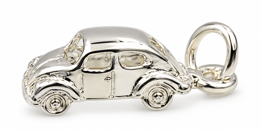 Genuine Sterling Silver 925 3D Car Automobile Pendant or Charm
