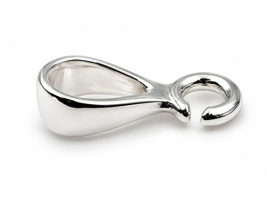 Genuine Sterling Silver 925 Plain Bail Bale + Open Ring Clasp