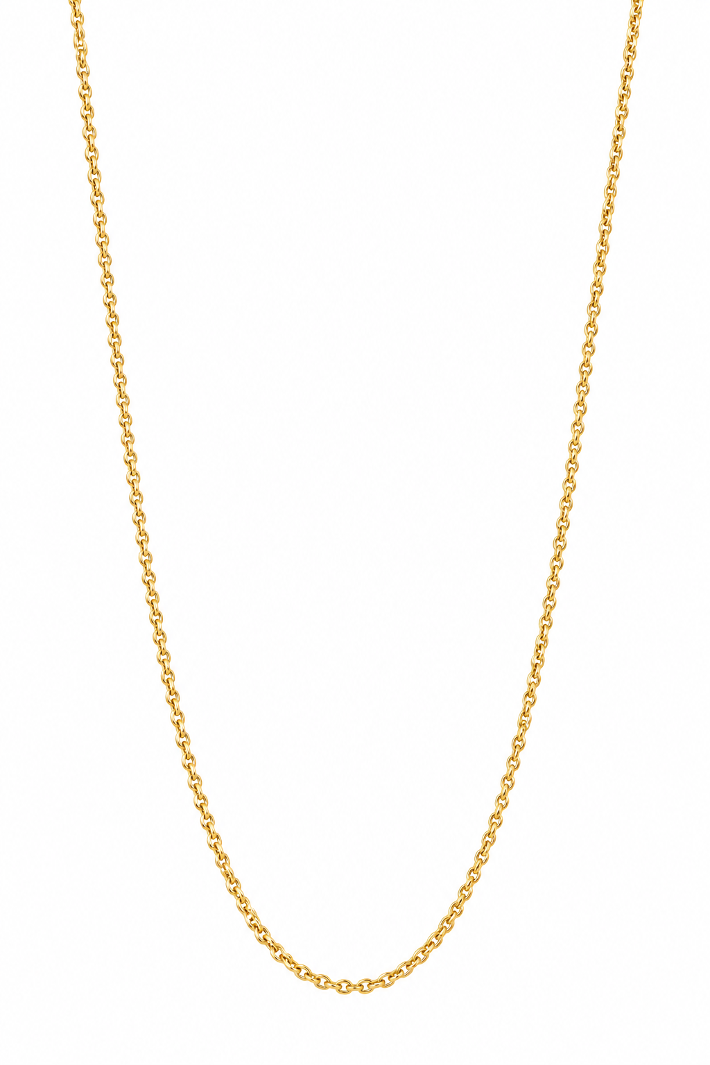 Genuine 9ct Yellow Gold Cable Chain Necklace - 1.3mm, 40cm 45cm 50cm or 60cm