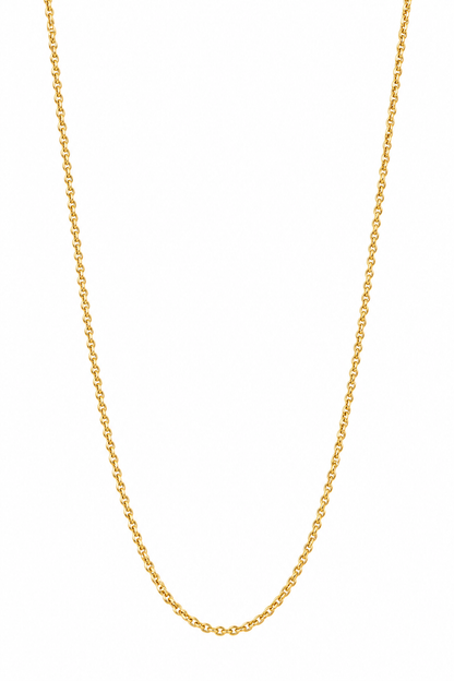 Genuine 9ct Yellow Gold Cable Chain Necklace - 1.3mm, 40cm 45cm 50cm or 60cm
