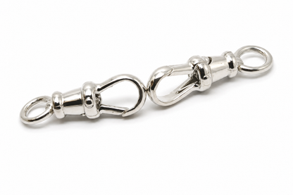 1 PAIR - Genuine 2 X Solid Sterling Silver 925 Albert Swivel Clasp 19mm