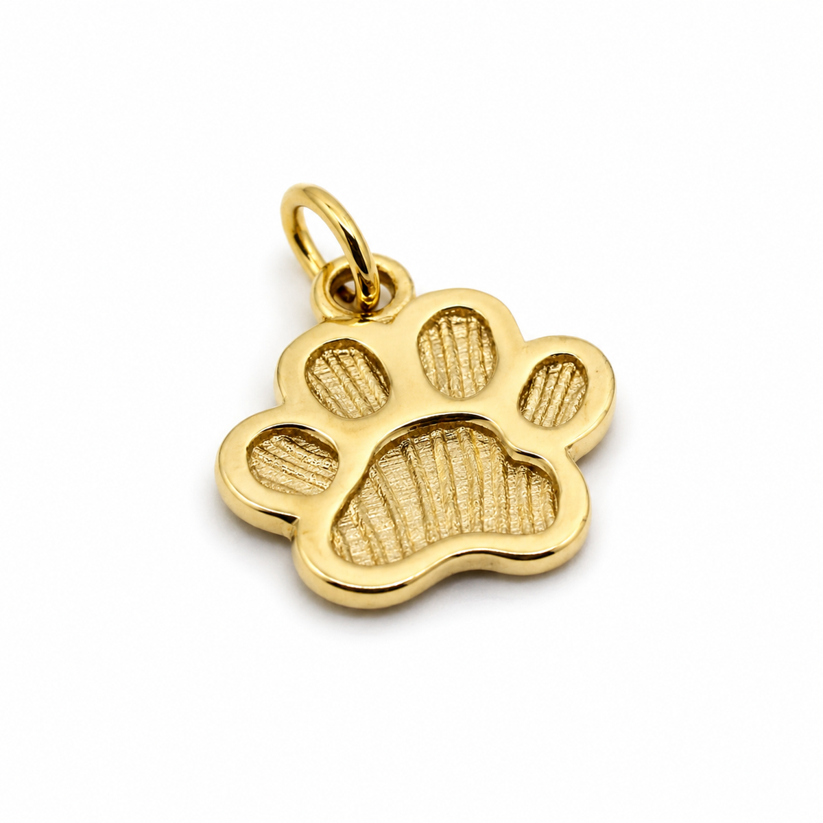 Genuine 9ct 9K 375 Yellow, Rose or White Gold Small Dog Animal PAW Pendant or Charm Shield