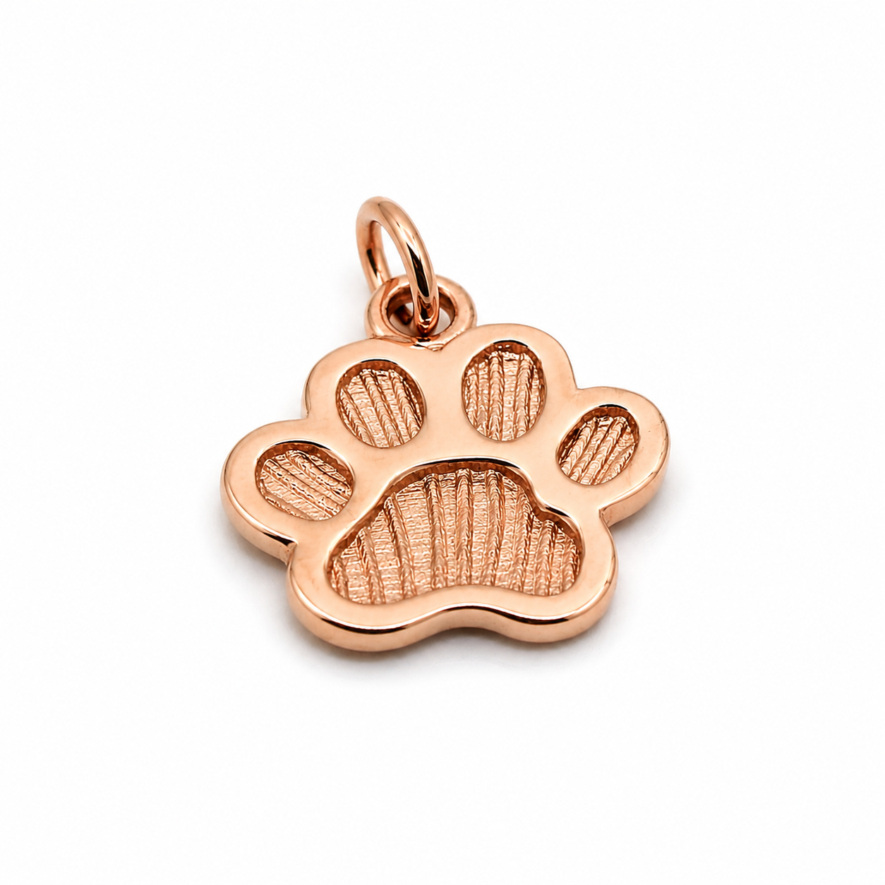 Genuine 9ct 9K 375 Yellow, Rose or White Gold Small Dog Animal PAW Pendant or Charm Shield