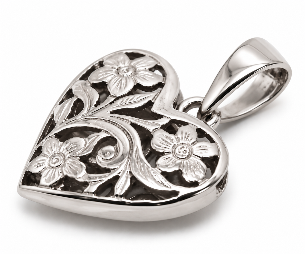 Kaedesigns 9ct 9K 375 Yellow, Rose or White Gold 21mm Heart Pendant