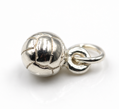 Genuine Sterling Silver 925 Volleyball Ball 3D Pendant Or Charm