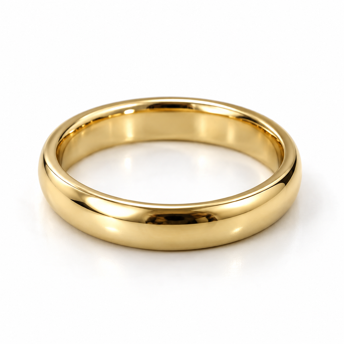 Genuine Solid 9ct 9kt 375 Barrell Yellow, Rose or White Gold Wedding Band Ring Size L 3mm Wide