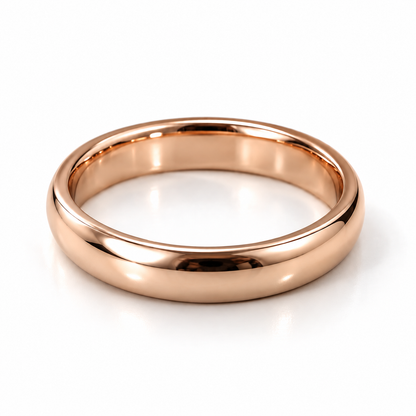 Genuine Solid 9ct 9kt 375 Barrell Yellow, Rose or White Gold Wedding Band Ring Size L 3mm Wide
