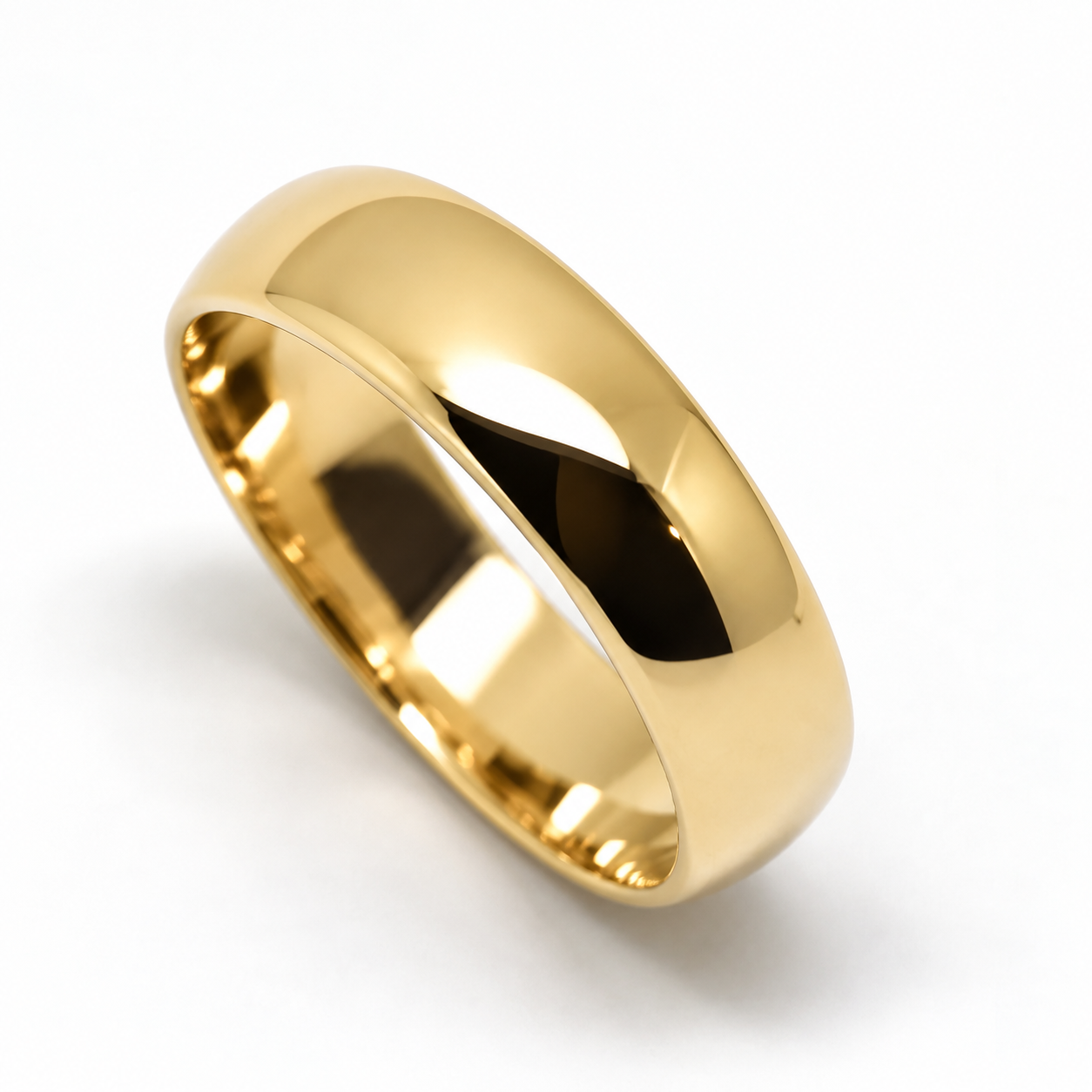 Kaedesigns, 5mm Solid 9ct 9K 375 Yellow Gold Wedding Band Ring Size N/7 To Z+4/15