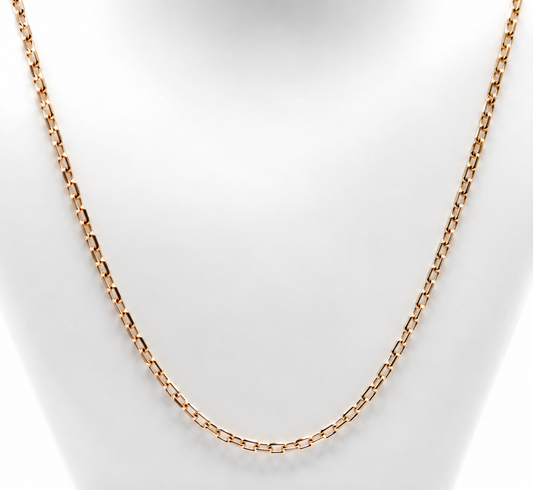 Genuine 9ct 9k 375 Rose Gold Diamond Cut Anchor 2mm Chain Necklace - Choose from 40cm, 45cm, 50cm and 60cm