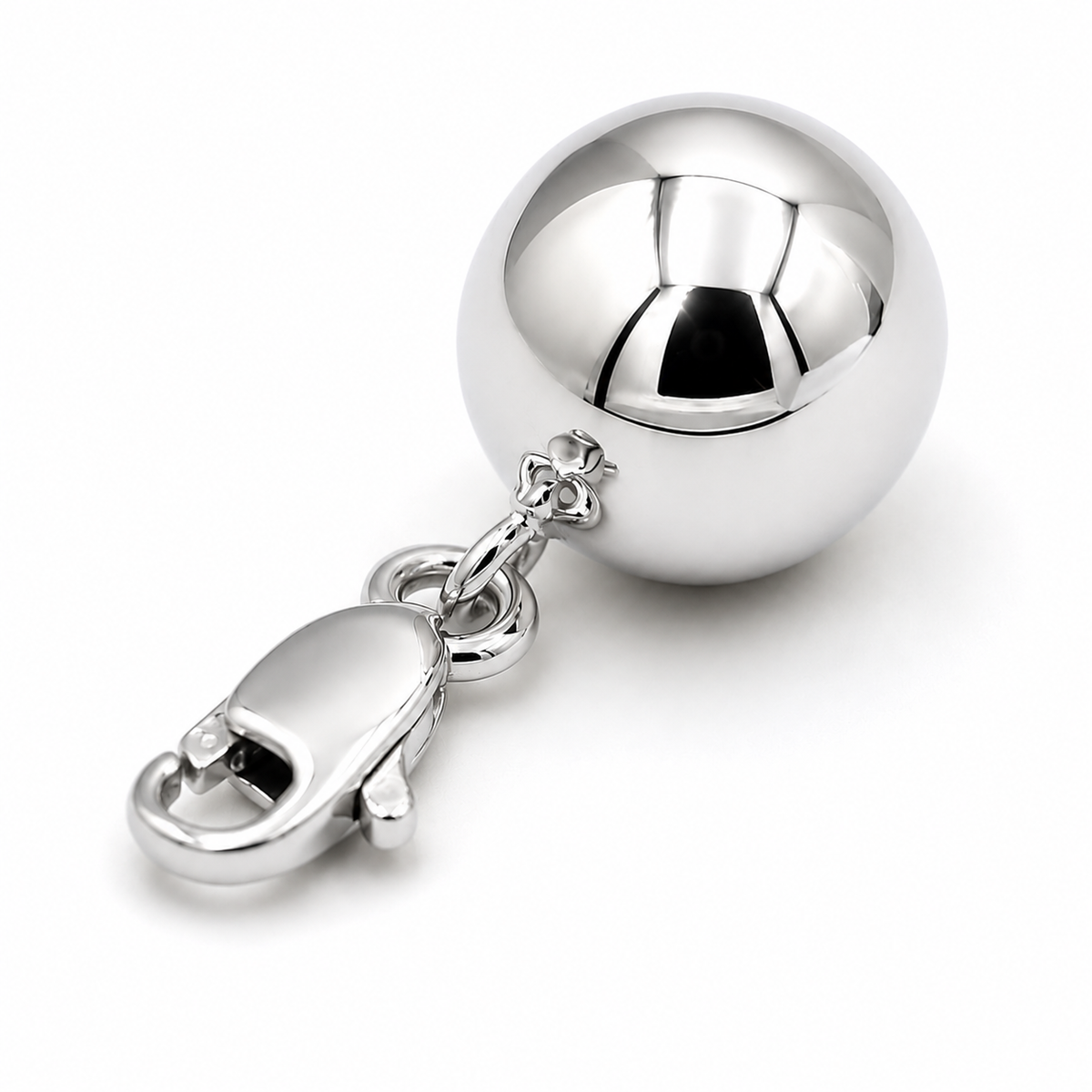 Kaedesigns 9ct 9k 375 Yellow, Rose or White Gold Plain 14mm Ball Pendant + Parrot Clasp