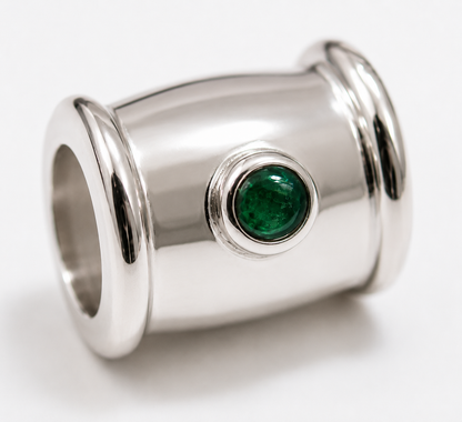 Kaedesigns Genuine 9ct 9K 375 Yellow, Rose or White Gold Green Emerald Bead For Charm Bracelet