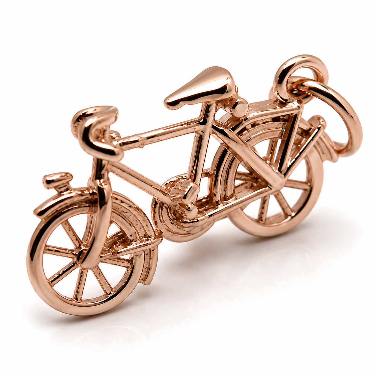 Kaedesigns Genuine 9ct 9k 375 Yellow, Rose or White Gold Push Bike Pendant