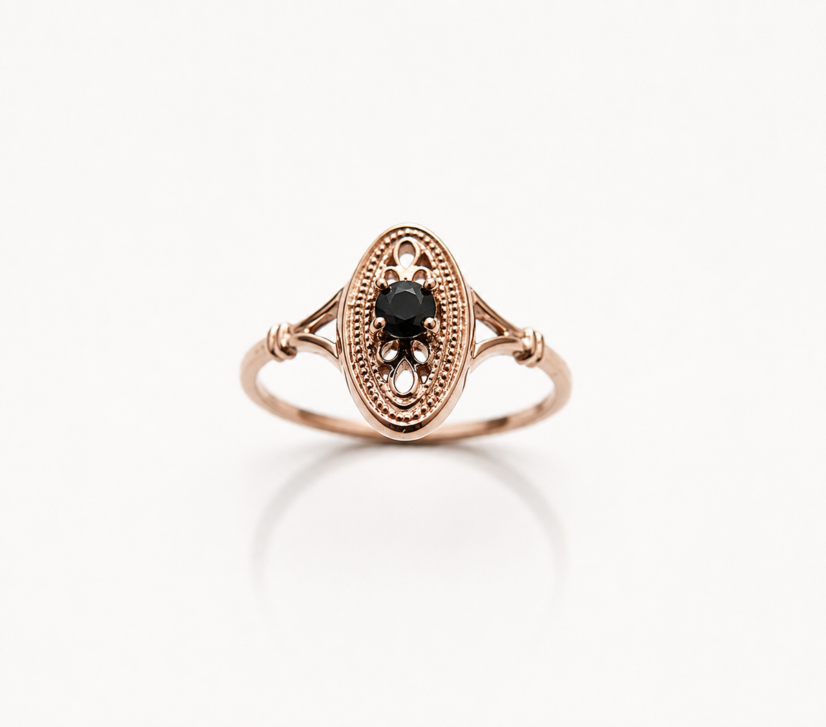 Genuine 9ct 9K 375 Yellow, Rose or White Gold Delicate Blue Sapphire Filigree Ring - Choose your ring size H to Q