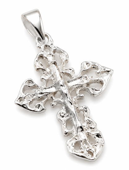 Genuine 9ct 9k 375 Yellow, Rose or White Gold Armenian Crucifix Cross Pendant