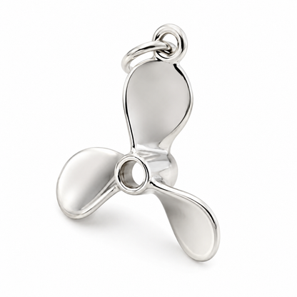 Genuine 9ct 9k 375 Yellow, Rose or White Gold 3D Boat Propellor Nautical Charm Pendant Charm