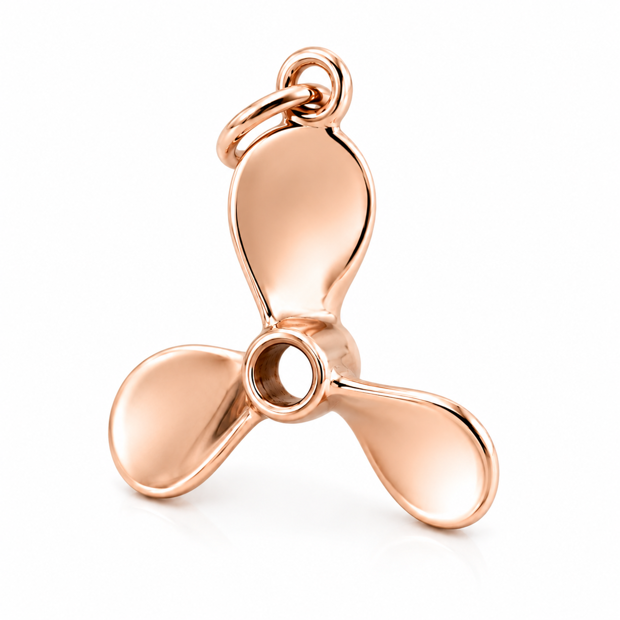 Genuine 9ct 9k 375 Yellow, Rose or White Gold 3D Boat Propellor Nautical Charm Pendant Charm