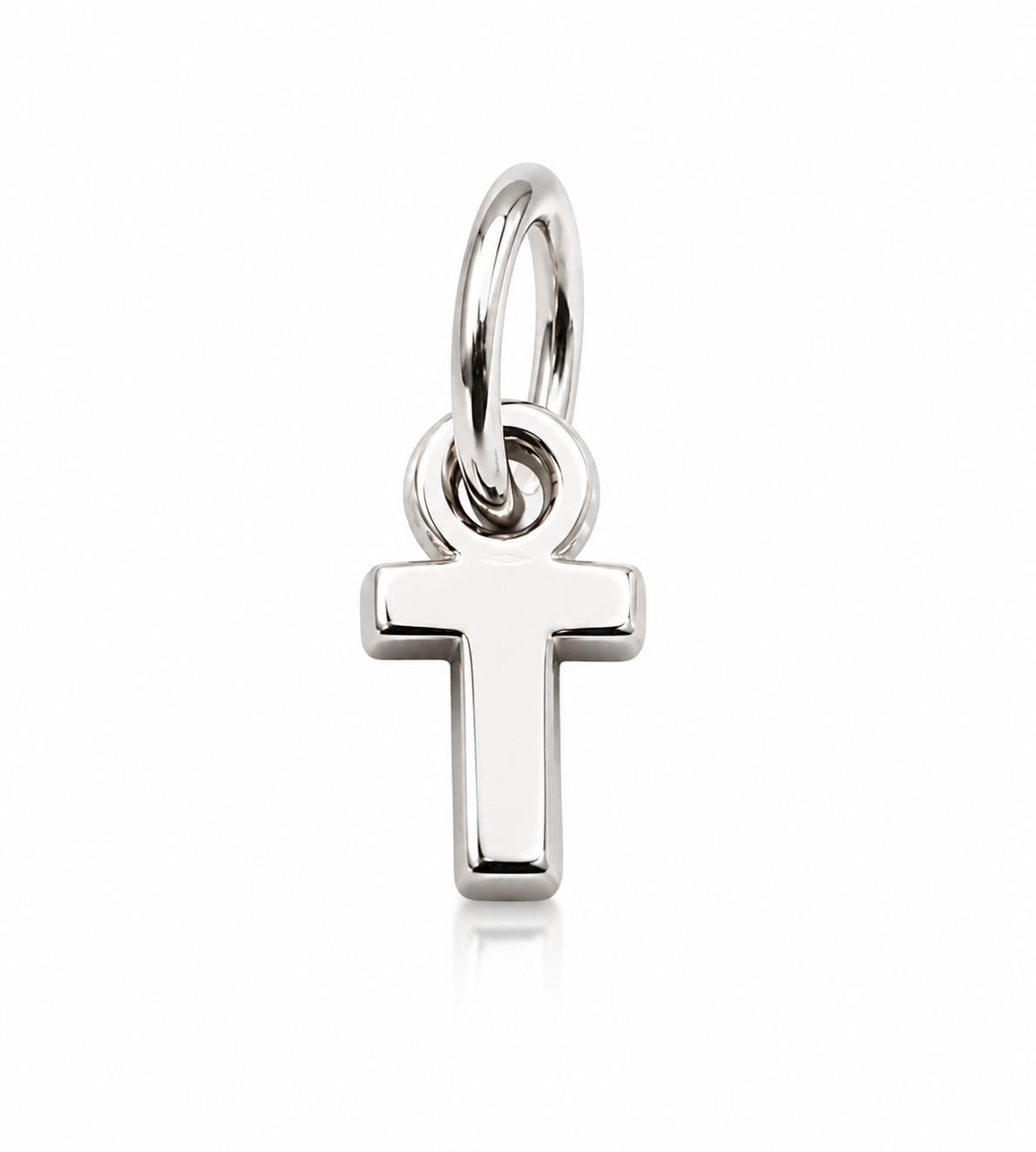 Genuine 9ct 9k 375 Tiny Very Small Yellow, Rose or White Gold Initial Pendant Charm T