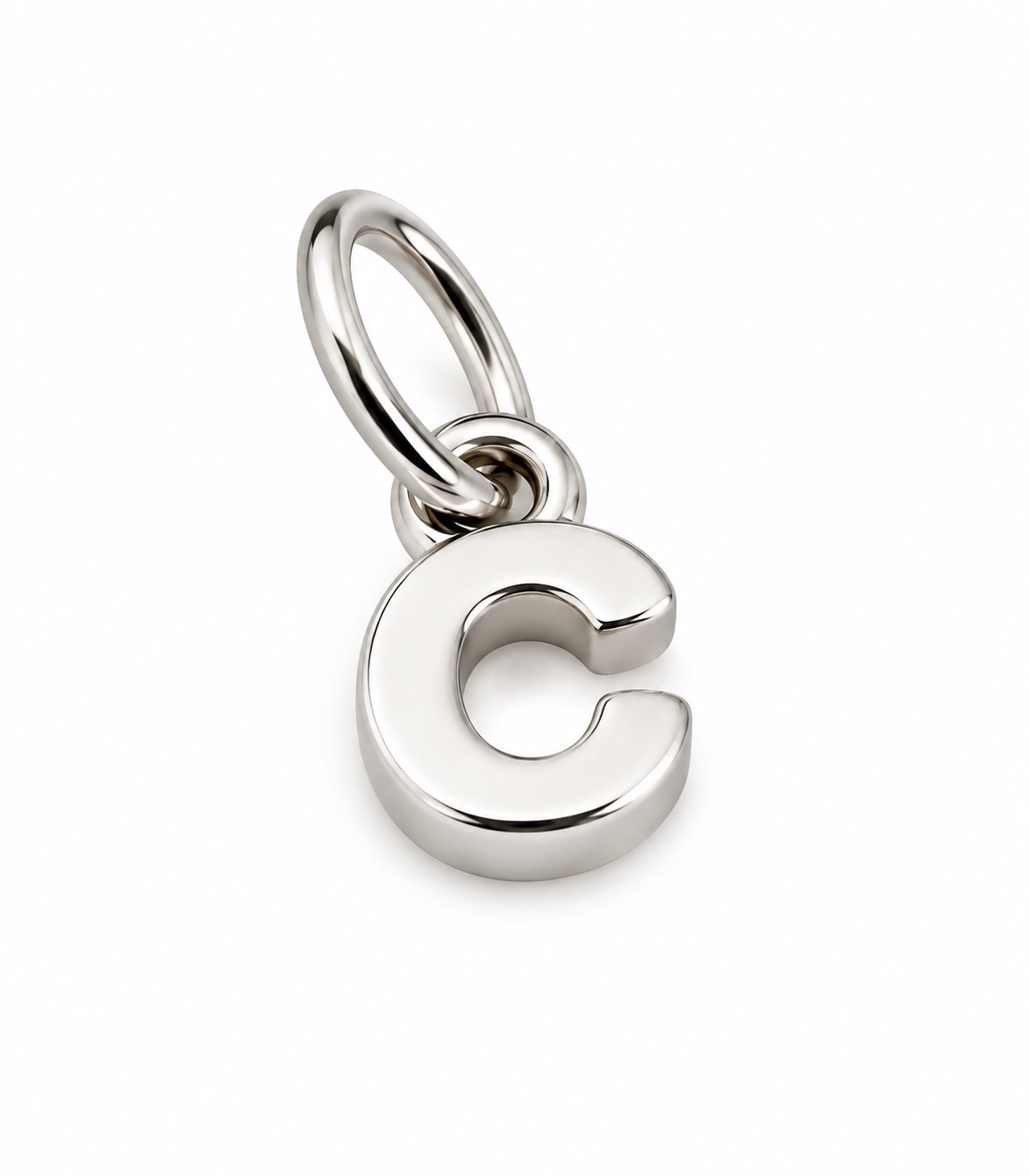 Genuine 9ct 9kt Genuine Very Small, Tiny Solid Yellow, Rose or White Gold Initial Pendant Charm C