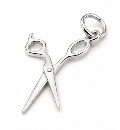 Genuine 9ct 9K 375 Yellow, Rose or White Gold Scissors Hairdresser 3D Pendant Or Charm