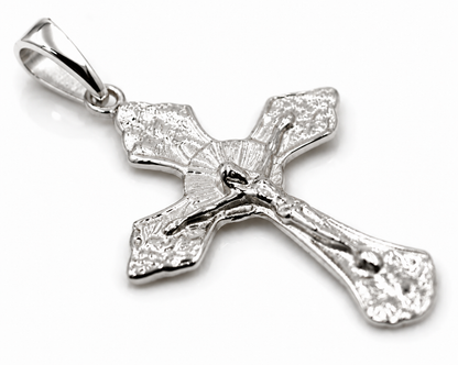 Genuine Small 9ct 9K 375  Yellow, Rose or White Gold Plain Cross Crucifix Pendant