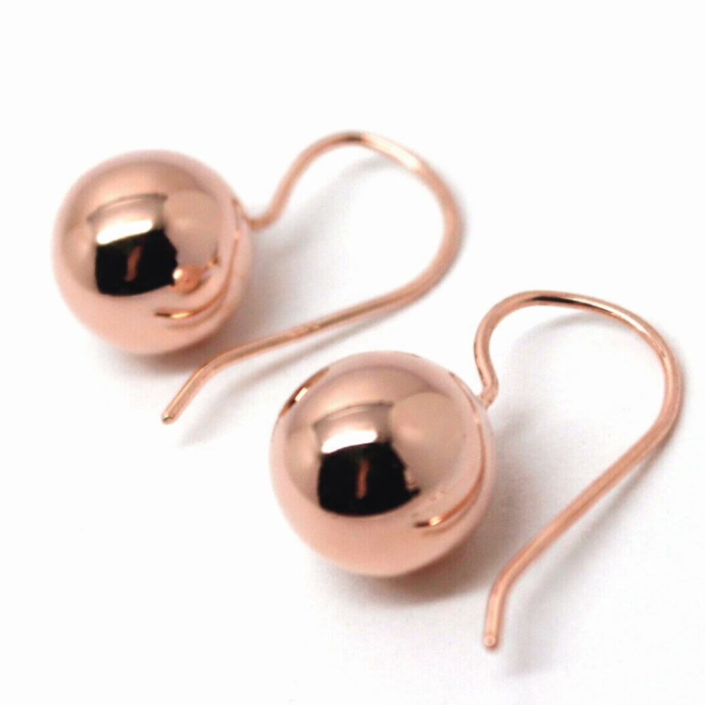Kaedesigns Genuine 9ct 9k 375 Yellow, Rose or White Gold 12mm Euro Ball Drop Earrings