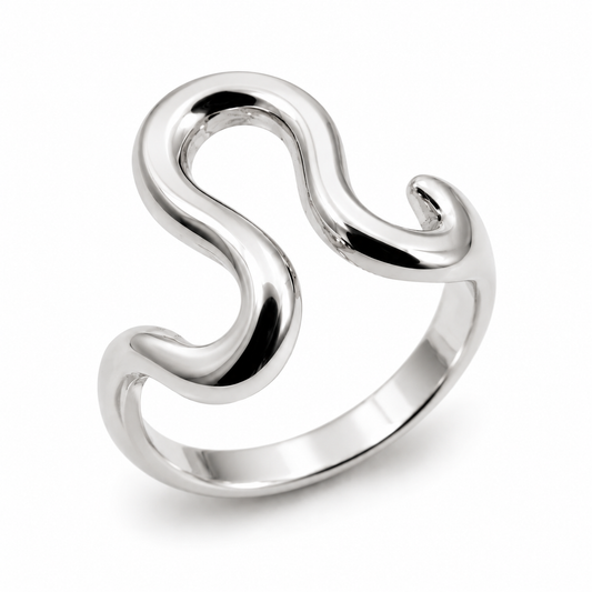 Genuine Sterling Silver 925 Swirl Ring - Choose your ring size H to Q