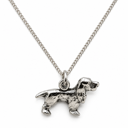 Kaedesigns 3D Genuine Sterling Silver 925 Cocker Spaniel Dog Charm Pendant