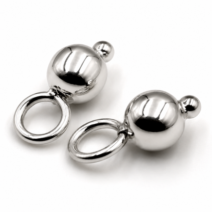Genuine 9ct 9k 375 Yellow, Rose or White Gold 6mm Ball Plain Balls For Charm Earrings -4mm jump ring