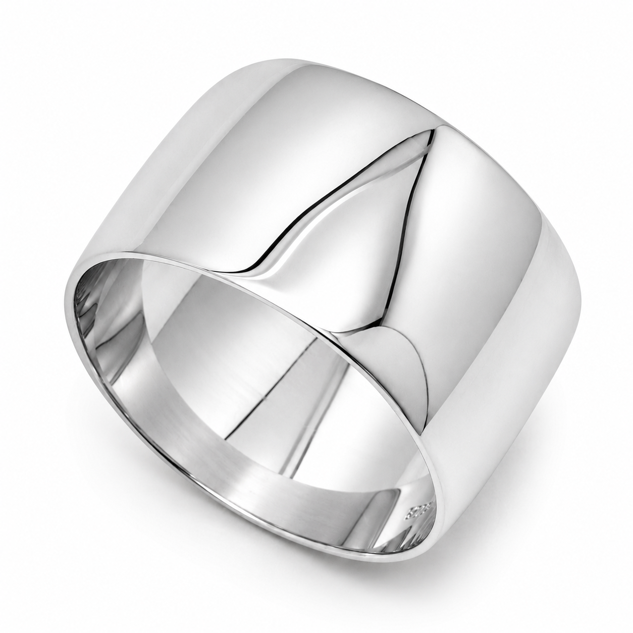 Genuine 12mm wide 9ct 9k Yellow, Rose or White Gold Full Solid Extra Wide Band Ring - Choose your ring size H to P