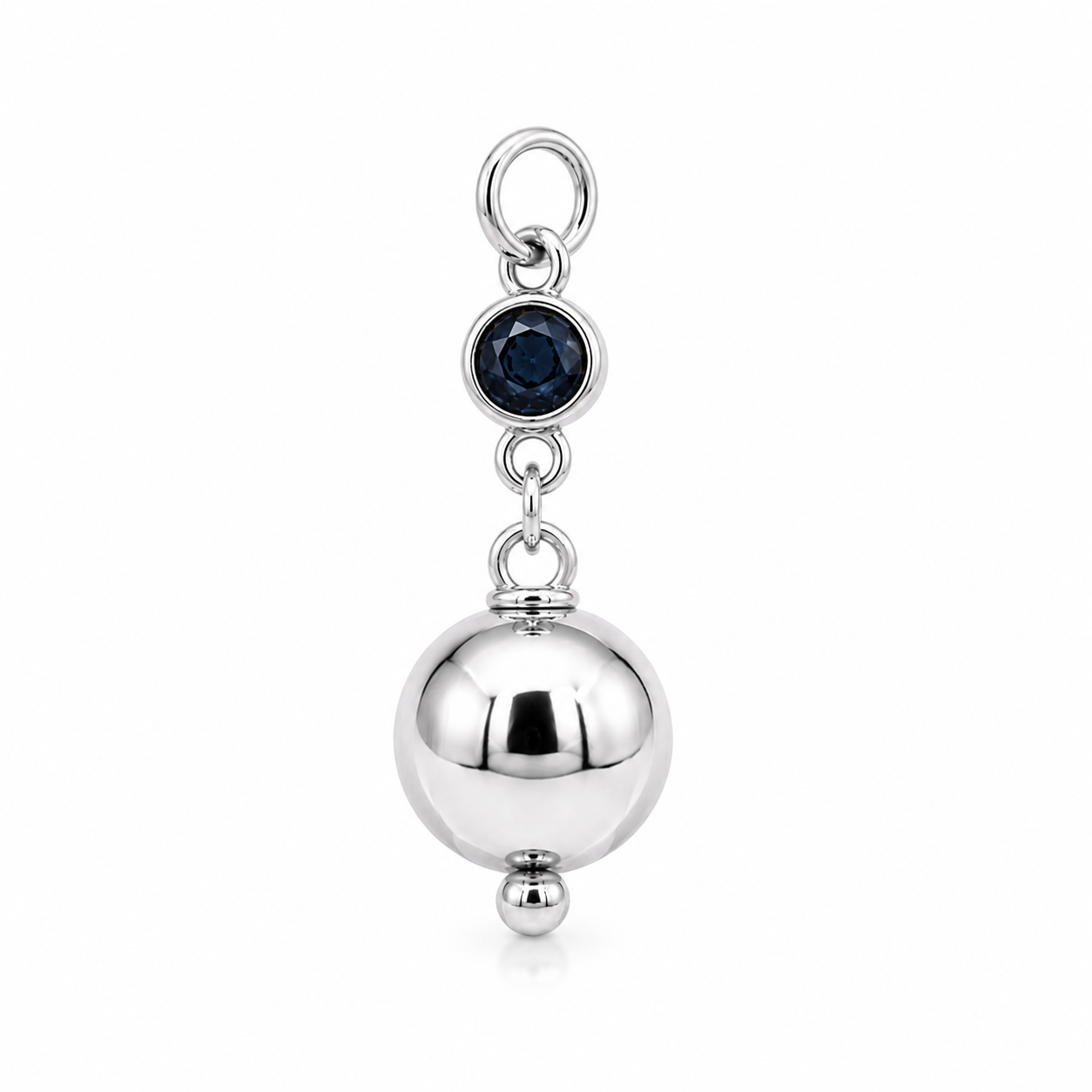 Genuine 9ct 9k 375 Genuine Yellow, Rose or White Gold London Blue Topaz Ball Round Circle Pendant