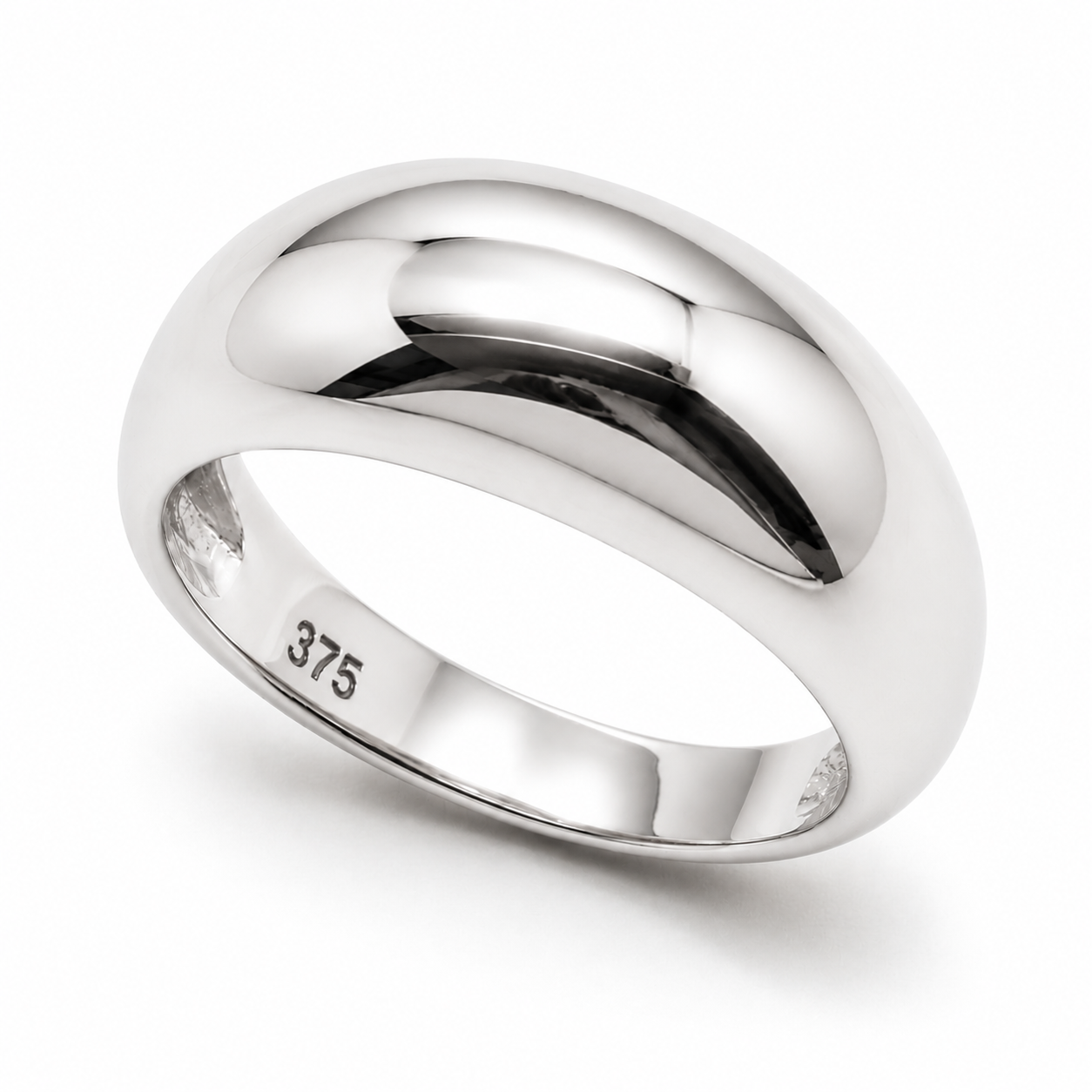Genuine Solid 9ct 9K 375 Yellow, Rose or White Gold High 7mm Dome Ring Your Size - Sizes R to Z