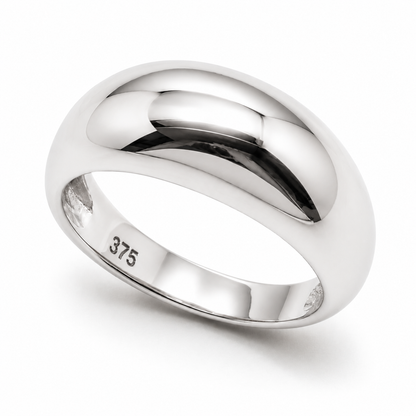 Genuine Solid 9ct 9K 375 Yellow, Rose or White Gold High 7mm Dome Ring Your Size - Sizes R to Z