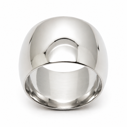 Genuine Solid 9ct 9k 375 Yellow, Rose & White Gold Full Solid 10mm Wide Barrel Band Ring - Choose your size H to P