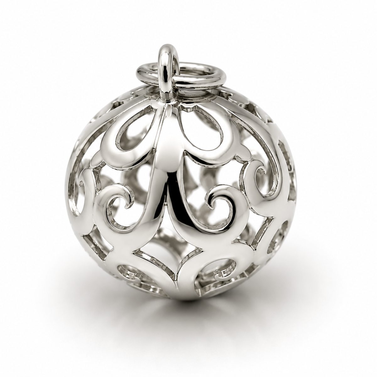Kaedesigns Heavy 9ct 9k 375 Rose, Yellow Or White Gold 18mm Filigree Ball Pendant