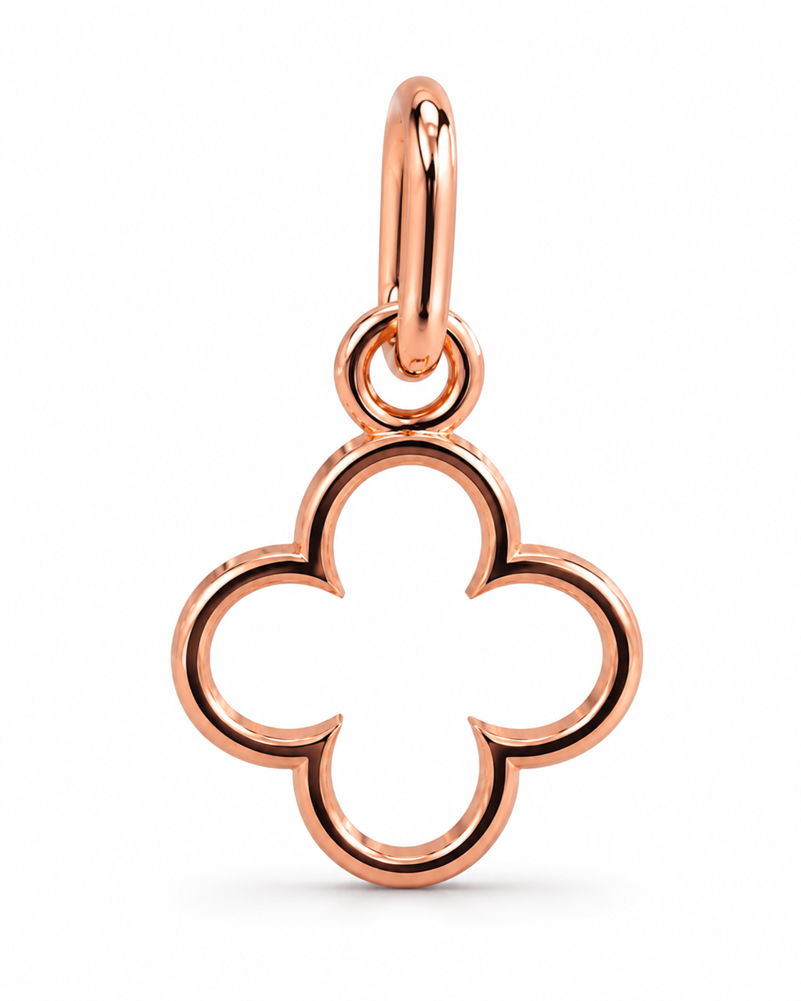 Genuine Solid Large 9ct 9k 375 Yellow, Rose Or White Gold 28mm Four Leaf Clover Pendant