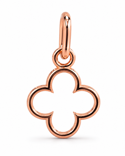 Genuine Solid Large 9ct 9k 375 Yellow, Rose Or White Gold 28mm Four Leaf Clover Pendant