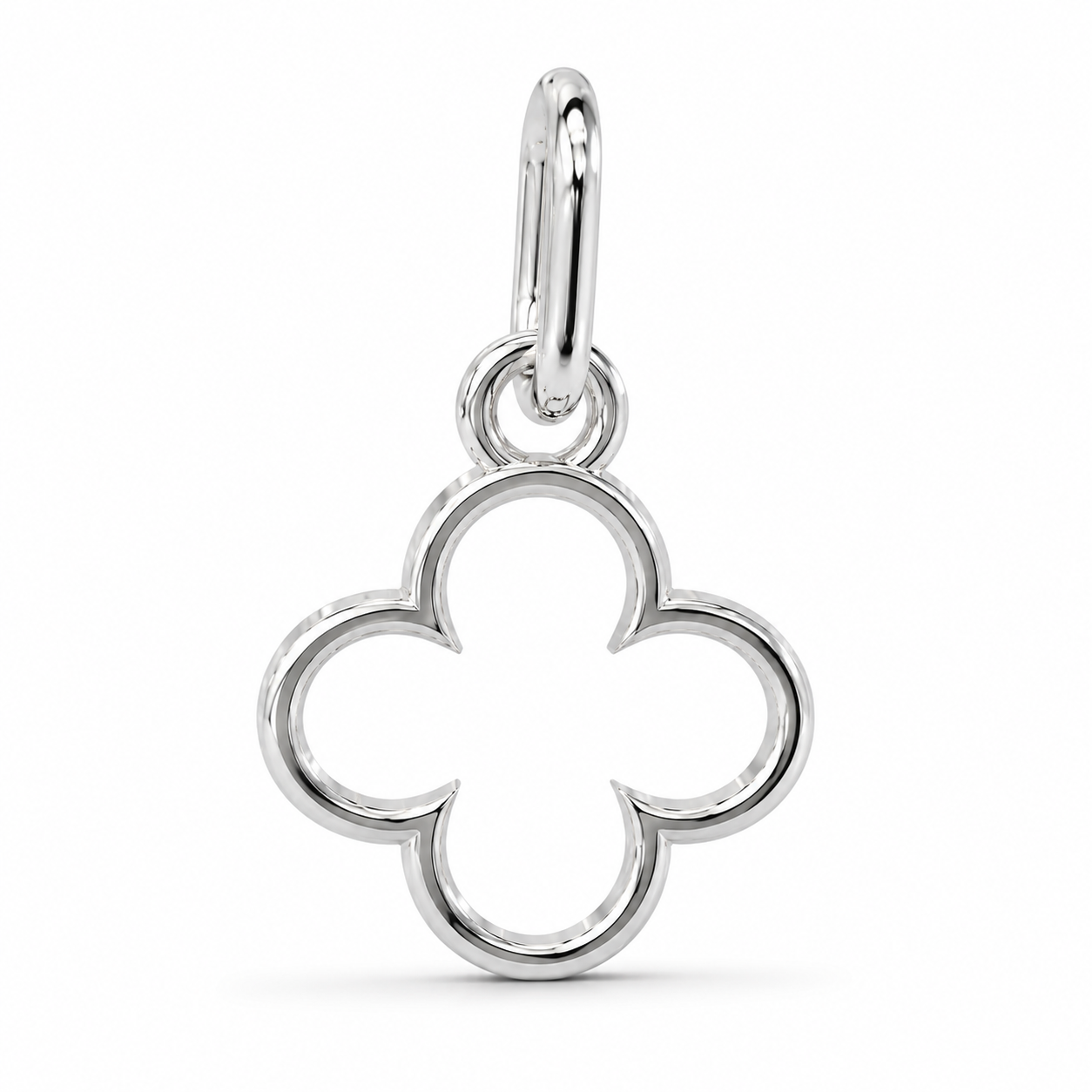 Genuine Solid Large 9ct 9k 375 Yellow, Rose Or White Gold 28mm Four Leaf Clover Pendant
