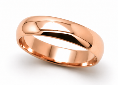 Solid 9ct 9k 375 Yellow, Rose or White Gold 4mm Wedding Band Ring Size S 1/2