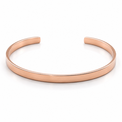 Genuine 9ct 9k 375 FULL SOLID 6mm Yellow, Rose or White Gold custom made CUFF or BANGLE 65mm x 50mm