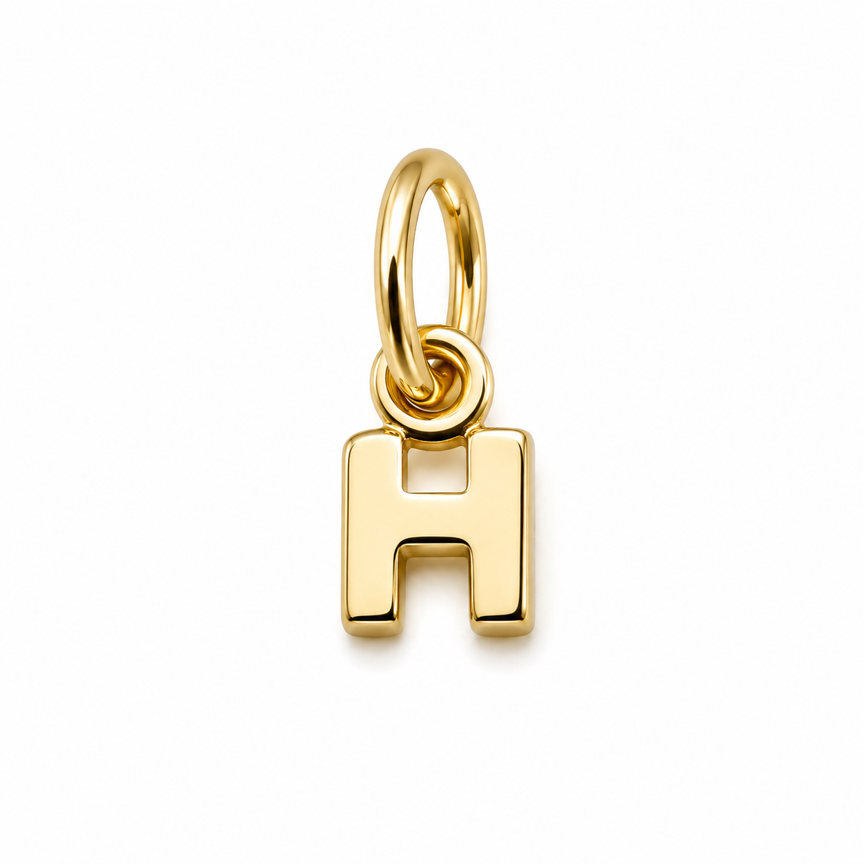 Genuine 9ct 9kt 375 Tiny Very Small Yellow, Rose or White Gold Initial Pendant Charm H