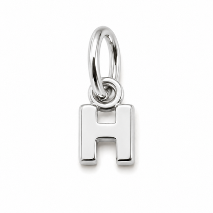 Genuine 9ct 9kt 375 Tiny Very Small Yellow, Rose or White Gold Initial Pendant Charm H
