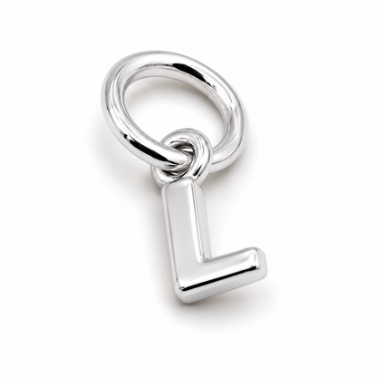 Genuine 9ct 9kt 375 Very Small, Tiny Solid Yellow, Rose or White Gold Initial Pendant Charm L