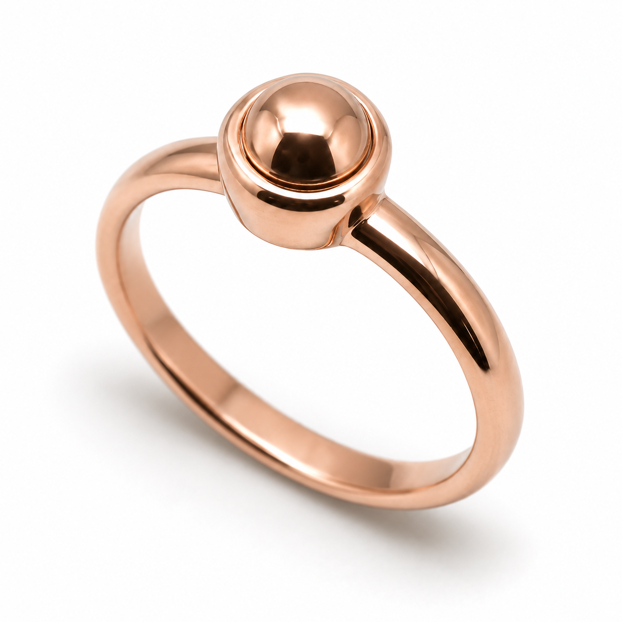 Genuine Solid 9ct 9k 375 Yellow, Rose or White Gold 375 6mm Half Ball Ring - Choose your ring size L to Q
