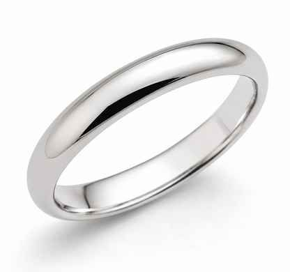 Genuine 18ct 18k 750 White Gold Full Solid 2.6mm Wedding Band Ring Hallmarked 750 - Choose your ring size H to P