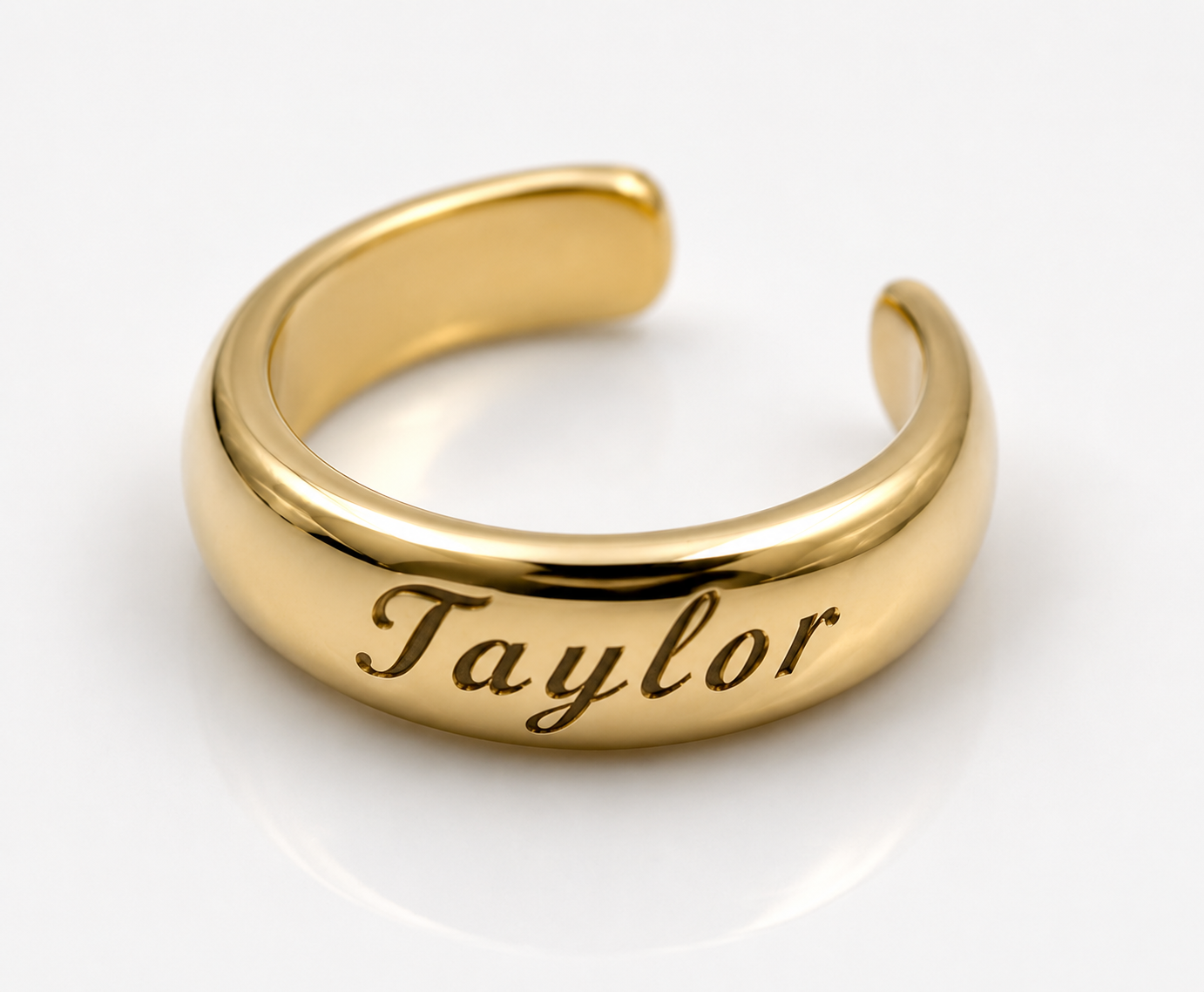 Kaedesigns Genuine Solid Dome 9ct 9kt 375 Yellow, Rose or White Gold 375 Plain Toe Ring + Engraving