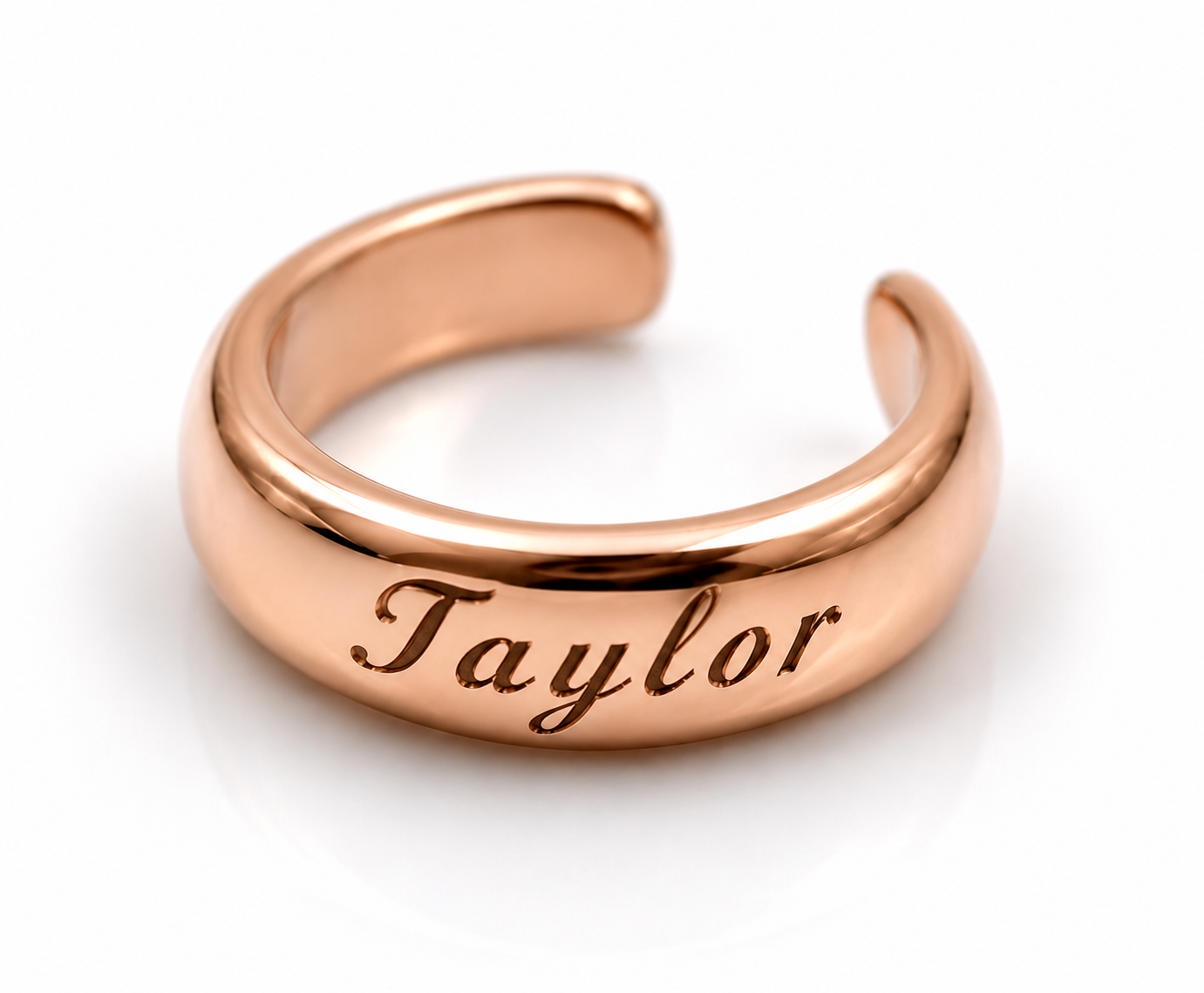 Kaedesigns Genuine Solid Dome 9ct 9kt 375 Yellow, Rose or White Gold 375 Plain Toe Ring + Engraving