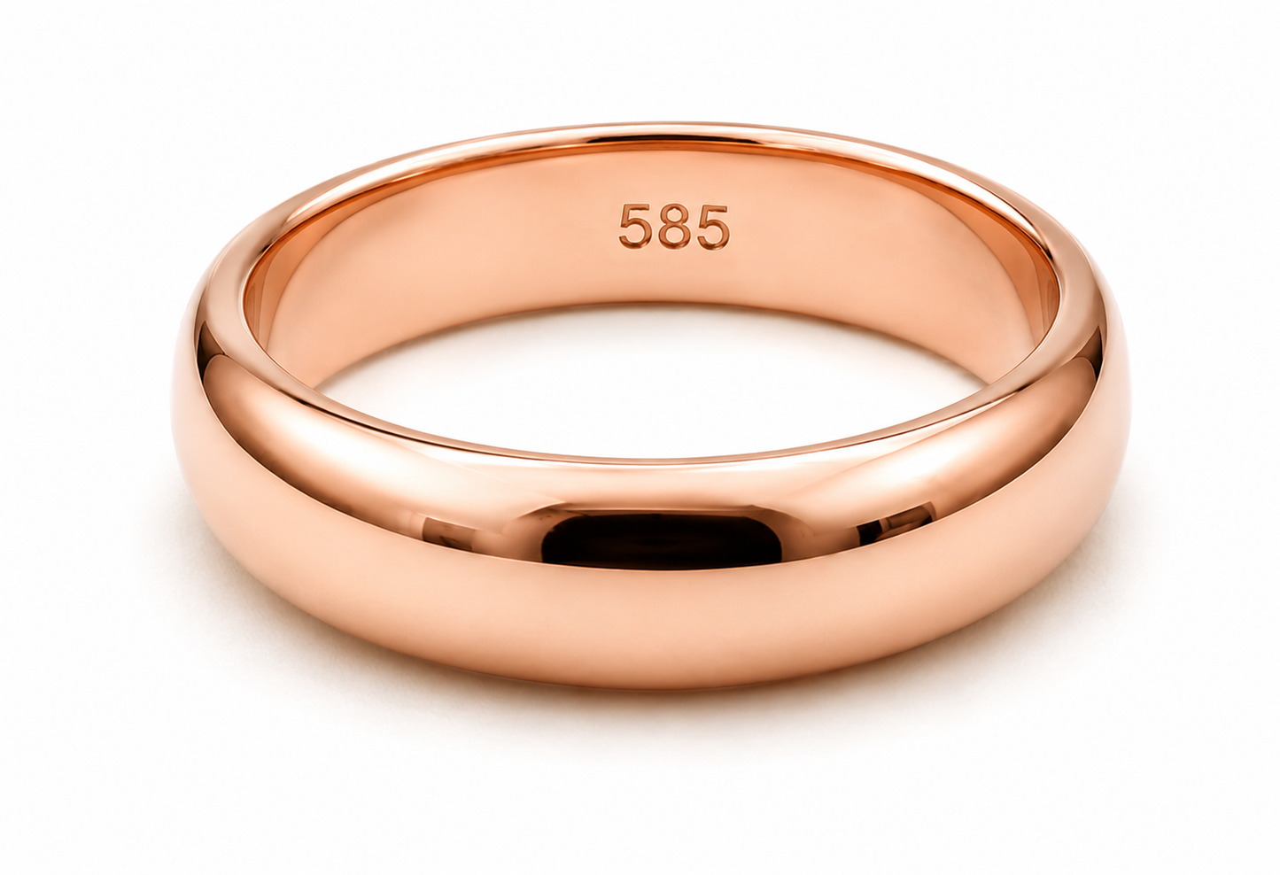 Genuine 14ct 14k 585 Yellow, Rose or White Gold Full Solid 5mm Wedding Ring - Choose your size from H to P
